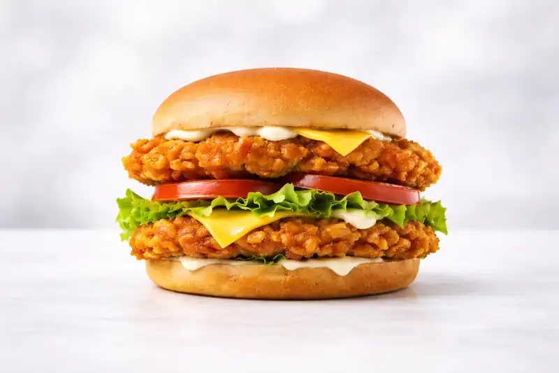 Big Angus burger Carl's Jr Mexico con queso y vegetales