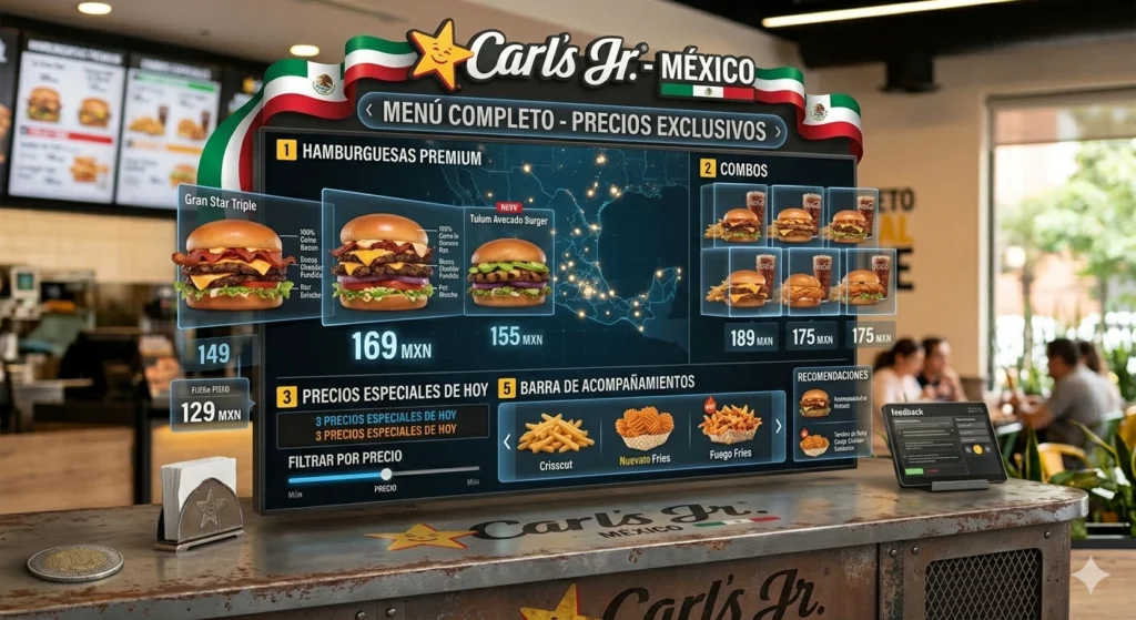 Precios Carl's Jr México 2026 | Menú Actualizado