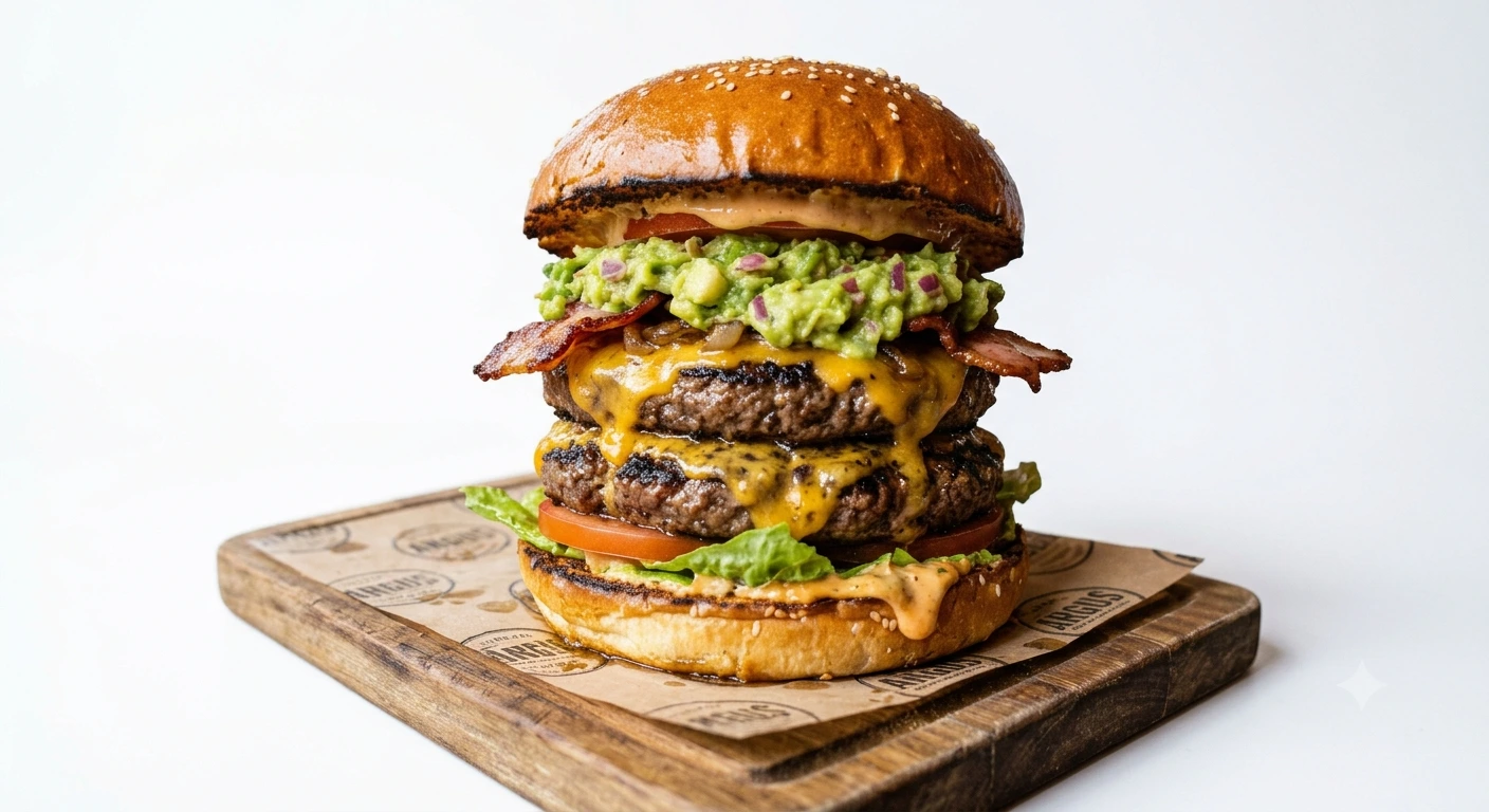 BIG ANGUS 9 Guacamole Big Angus Burger Doble Carl's Jr Mexico